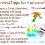 Survival Tipps für Hochsensible, Sylvia Harke, hsp academy, Storch mit Frosch im Schnabel